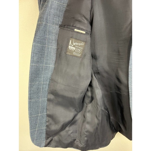 Lauren Ralph Lauren Men's 39R Blue Suit Jacket w/ 3 Buttons & Shoulder Pads - Picture 9 of 13